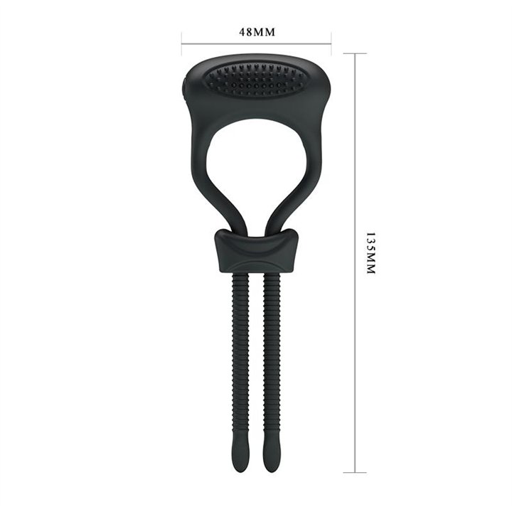 Pretty Love Vibrating Cock Ring Curitis Black - BI-210138 - Teknashop Ltd