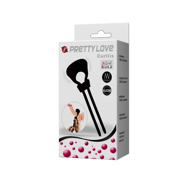 Pretty Love Vibrating Cock Ring Curitis Black - BI-210138 - Teknashop Ltd