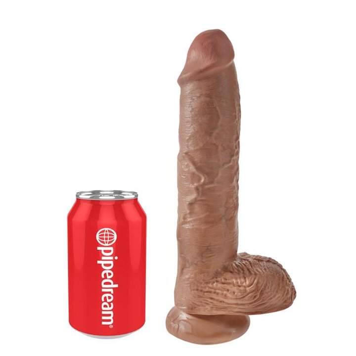 Reaslitic Dildo with Testicles 10 Tan - PD-5509-22 - Teknashop Ltd