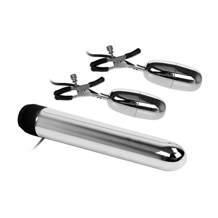 Baile Vibrating Bullet and Nipple Clamps with Vibration Set Turbo - BI-010046 - Teknashop Ltd