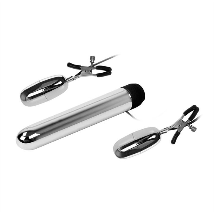 Baile Vibrating Bullet and Nipple Clamps with Vibration Set Turbo - BI-010046 - Teknashop Ltd