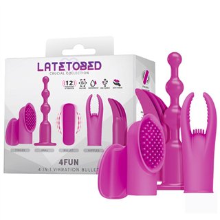 4Fun Vibrating Bullet and 4 Sleeves USB Waterproof Silicone - Y-835 - Teknashop Ltd