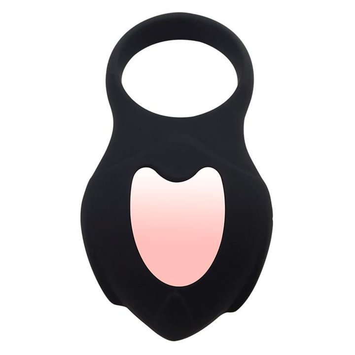 Darkblack Vibrating Ring with Led Remote Control USB Silicone - A-019 - Teknashop Ltd