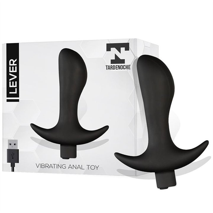 Lever Anal Plug with Vibration USB Silicone - T-108 - Teknashop Ltd
