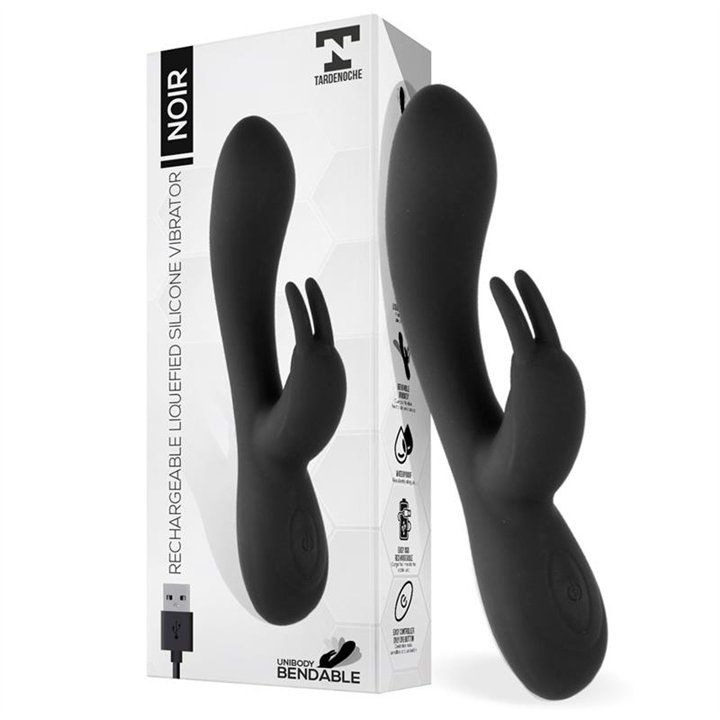 Noir Vibe Injected Liquid Silicone 2 Motors USB - T-112 - Teknashop Ltd
