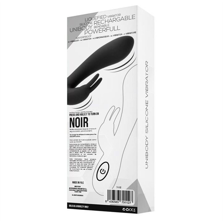 Noir Vibe Injected Liquid Silicone 2 Motors USB - T-112 - Teknashop Ltd