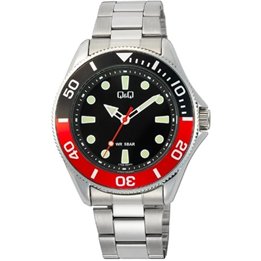Q&Q Mod. GENT DIVER BLACK & RED - WW.C72A-004PY - Teknashop Ltd