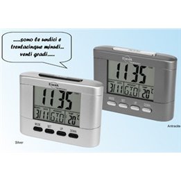 ELITE SVEGLIA DIGITALE PARLANTE ANTRACITE / DARK SILVER SPEAKING* DIGITAL ALARM CLOCK (*Italian only) - WW.DV 290DS - Teknashop 