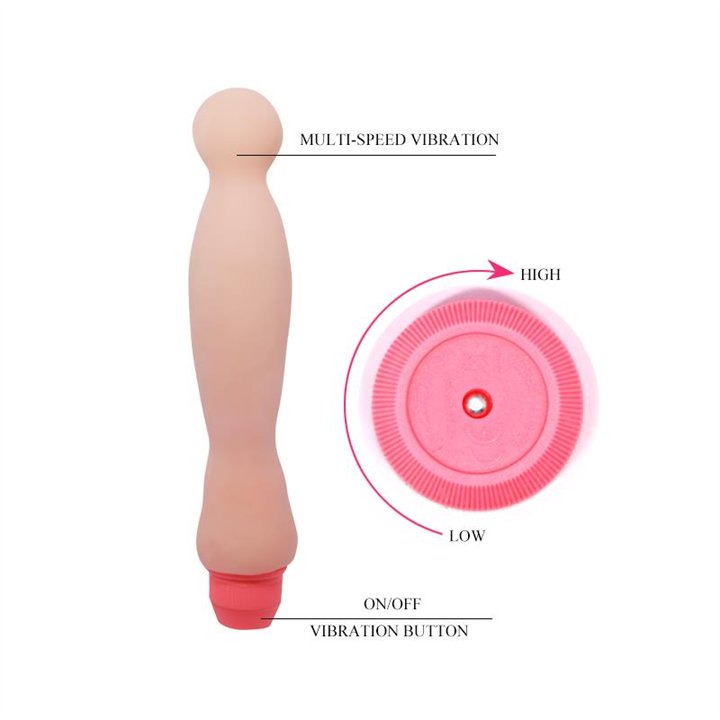 Vibrating Dildo Flesh 22 cm - BW-007103G - Teknashop Ltd