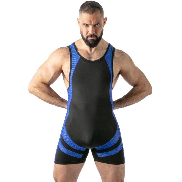 LOCKER GEAR - OPEN ACCESS SINGLET BLUE S - D-246635 - Teknashop Ltd