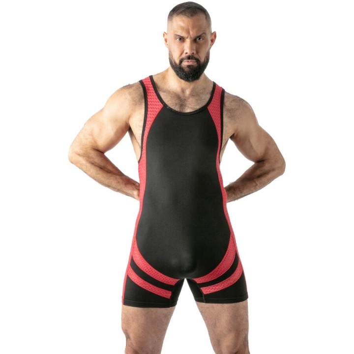 LOCKER GEAR - OPEN ACCESS SINGLET RED M - D-246640 - Teknashop Ltd