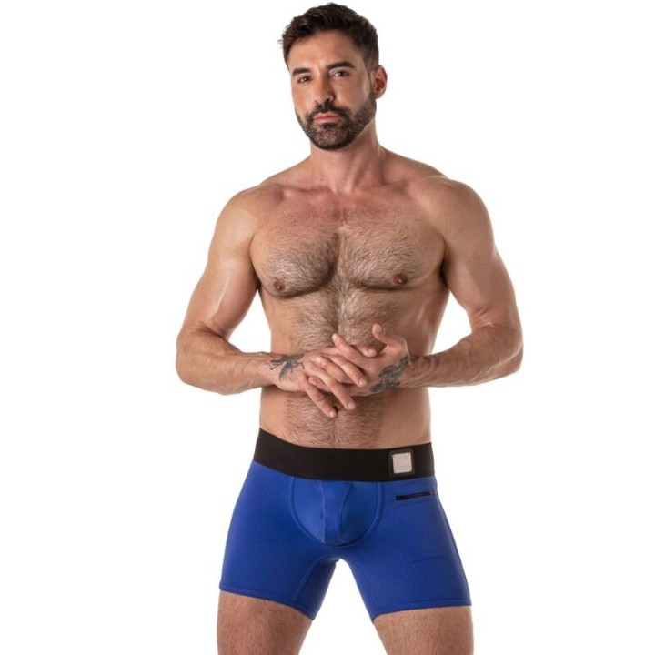 LOCKER GEAR - WIDE WAISTBAND TRUNK BLUE S - D-246611 - Teknashop Ltd