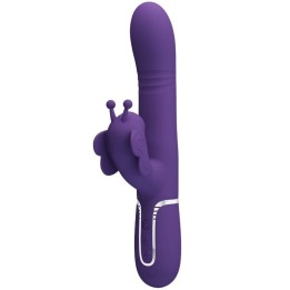 PRETTY LOVE - MULTIFUNCTION RABBIT VIBRATOR 4 IN 1 BUTTERFLY PURPLE - D-239893 - Teknashop Ltd