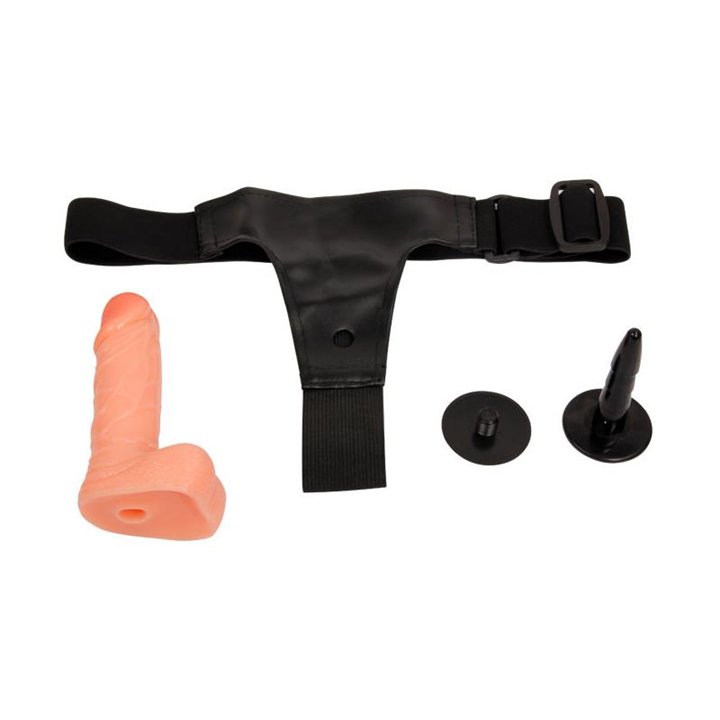 Strap-On with Dildo Realistic Flesh 15 cm - BW-022018 - Teknashop Ltd