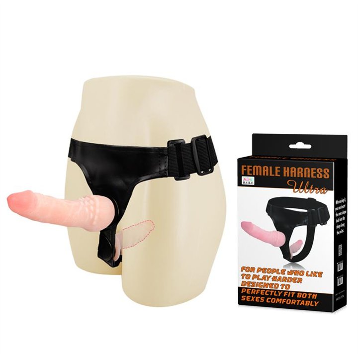 Double Ultra Penetration Strap-On Flesh - BW-022020 - Teknashop Ltd