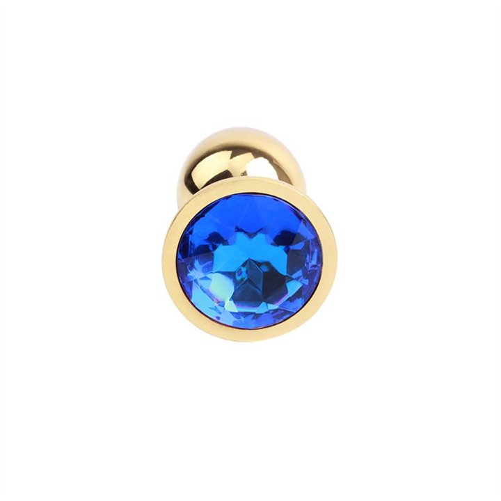 Golden Butt Plug with Blue Jewel - CN-731496332 - Teknashop Ltd