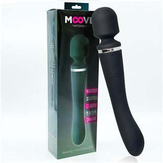 Massage Wand with 2 Motors Silicone Black - MO-068 - Teknashop Ltd