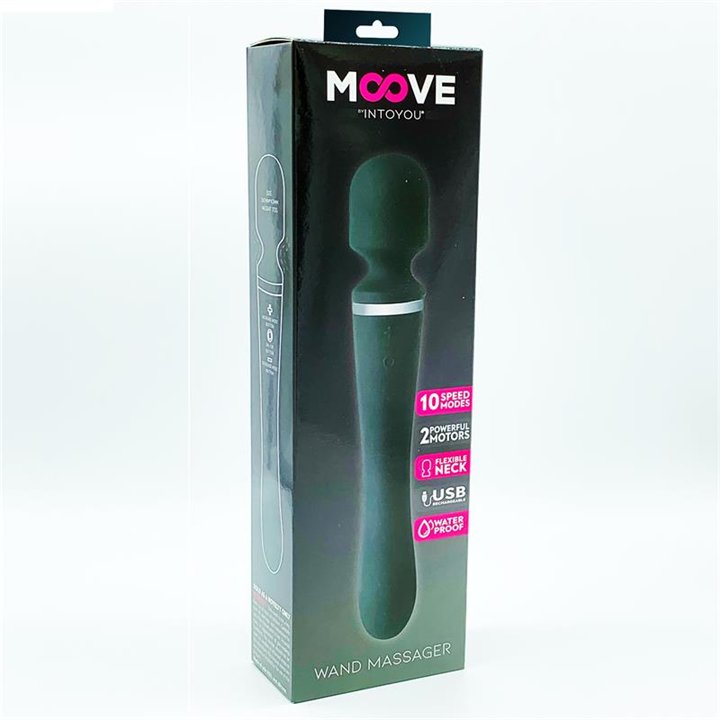 Massage Wand with 2 Motors Silicone Black - MO-068 - Teknashop Ltd