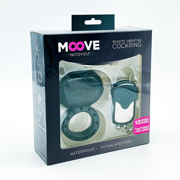 Vibrating Cockring with Remote Control Black - MO-061 - Teknashop Ltd