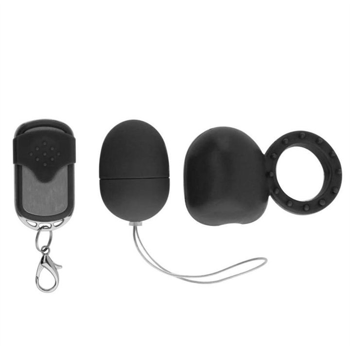 Vibrating Cockring with Remote Control Black - MO-061 - Teknashop Ltd