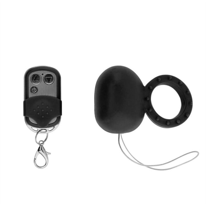 Vibrating Cockring with Remote Control Black - MO-061 - Teknashop Ltd