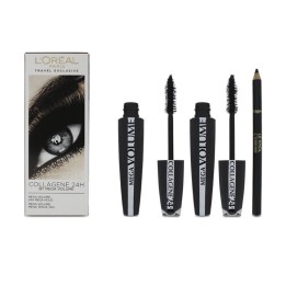 Set L'Oreal Paris: Mega Volume Collagene 24h Extra, Mascara, Black, 2 pcs, 9 ml + Contour Khol, Kohl Eyeliner, Black, 1.2 g - Te