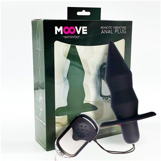 Vibrating Butt Plug with Remote Control Silicone Black - MO-067 - Teknashop Ltd