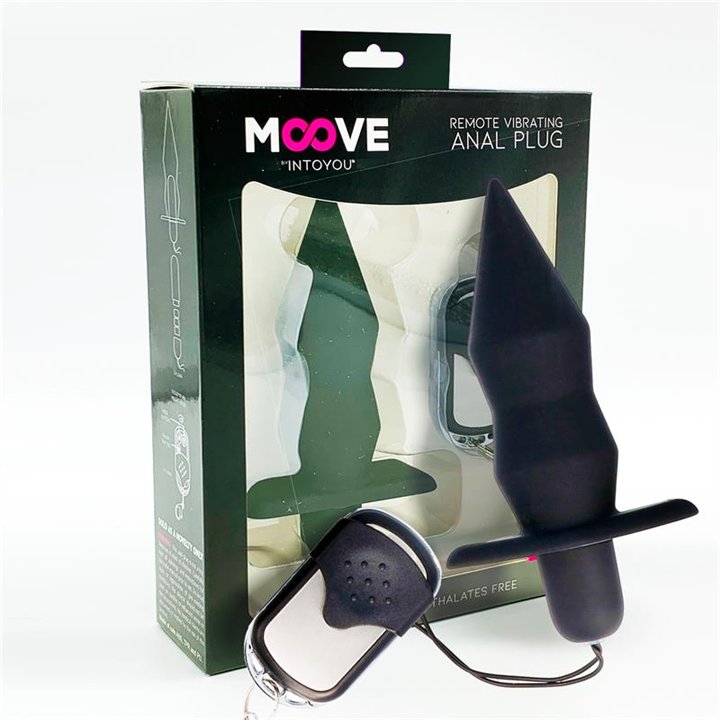 Vibrating Butt Plug with Remote Control Silicone Black - MO-067 - Teknashop Ltd