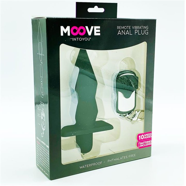 Vibrating Butt Plug with Remote Control Silicone Black - MO-067 - Teknashop Ltd