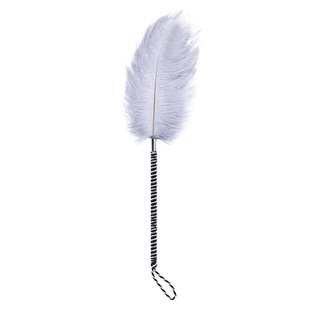 Feather Tickler with Wrapped 46 cm Black/White - 843658379381 - Teknashop Ltd