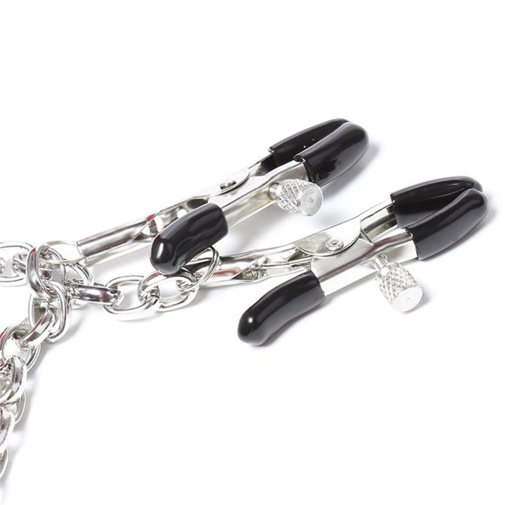 Nipple Clamps with Chain Metal - 843658379383 - Teknashop Ltd