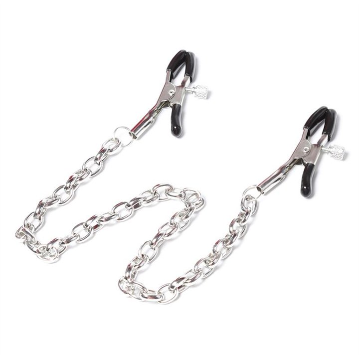 Nipple Clamps with Chain Metal - 843658379383 - Teknashop Ltd