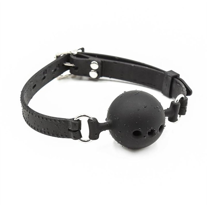 Silicone Breathable Ball Gags 4,5 cm Size M Black - 843658379337 - Teknashop Ltd