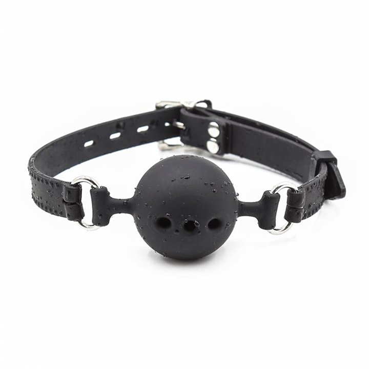 Silicone Breathable Ball Gags 4,5 cm Size M Black - 843658379337 - Teknashop Ltd