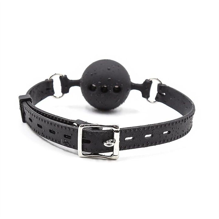 Silicone Breathable Ball Gags 4,5 cm Size M Black - 843658379337 - Teknashop Ltd