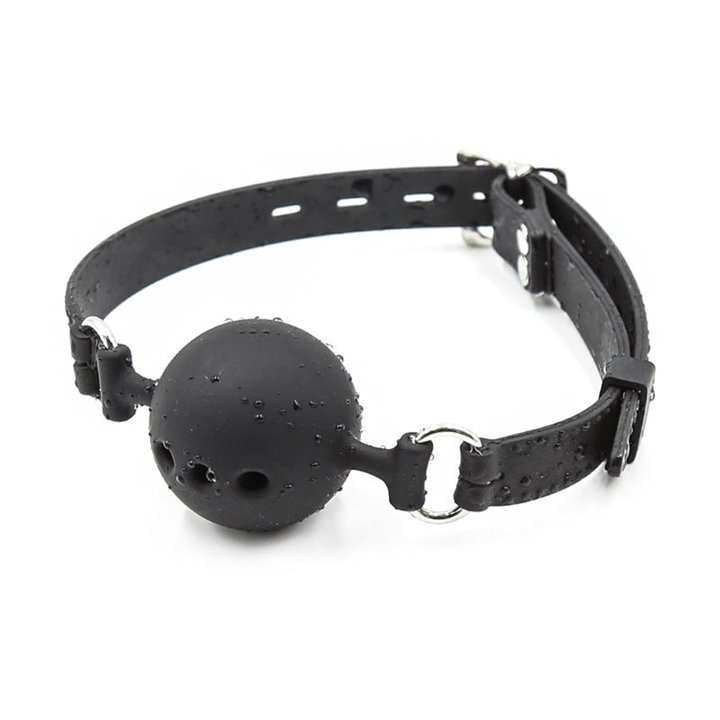 Silicone Breathable Ball Gags 4,5 cm Size M Black - 843658379337 - Teknashop Ltd