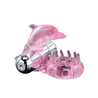 Vibrating Cock Ring Love Dolphig Ring Pink - BI-010133-1 - Teknashop Ltd