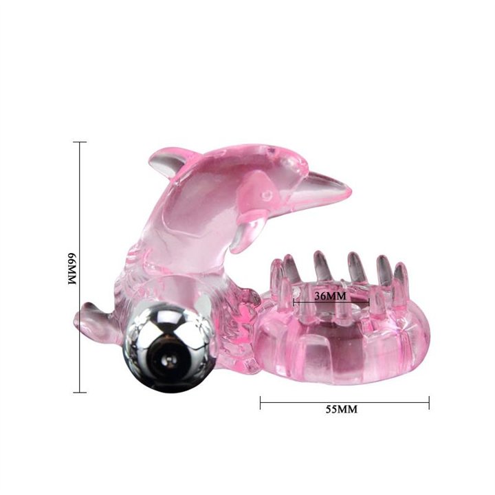 Vibrating Cock Ring Love Dolphig Ring Pink - BI-010133-1 - Teknashop Ltd