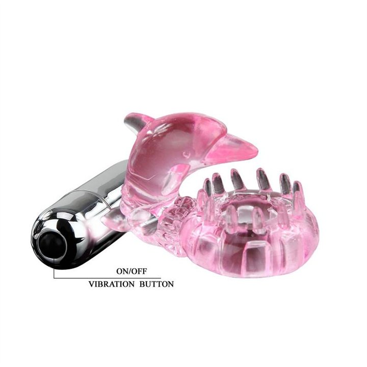 Vibrating Cock Ring Love Dolphig Ring Pink - BI-010133-1 - Teknashop Ltd