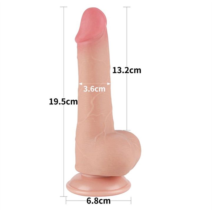 Sliding Skin Dual Layer Dildo 7.5 - LO-LV317203 - Teknashop Ltd