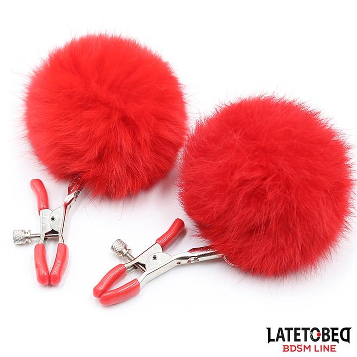 Nipple Clamps Adjustable with Fur - 8436615001064 - Teknashop Ltd