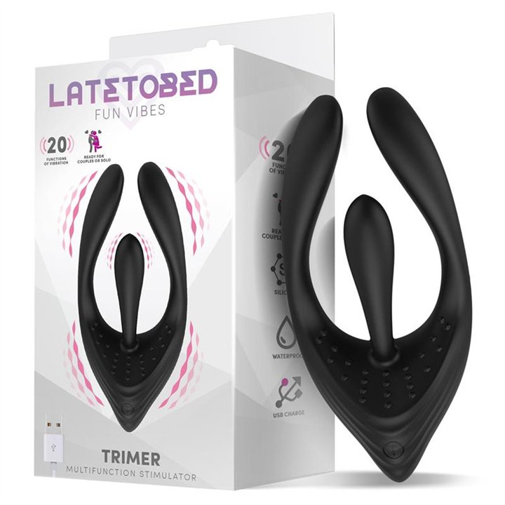 Trimer 3 Motors Flexible Stimulator USB Silicone - LT-686 - Teknashop Ltd