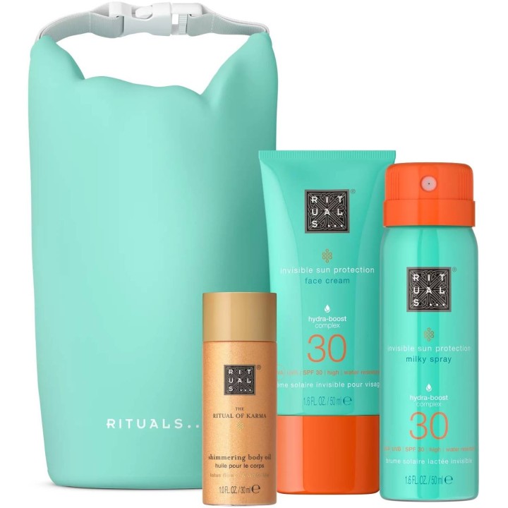 Set Rituals: The Ritual Of Karma, Shimmer, Body Oil, 30 ml + The Ritual Of Karma, Sun Protection, Cream, For Face, SPF 30, 50 ml