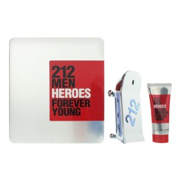 Set Carolina Herrera: 212 Heroes, Eau De Toilette, For Men, 90 ml + 212 Heroes, Shower Gel, For All Skin Types, 100 ml - Teknash