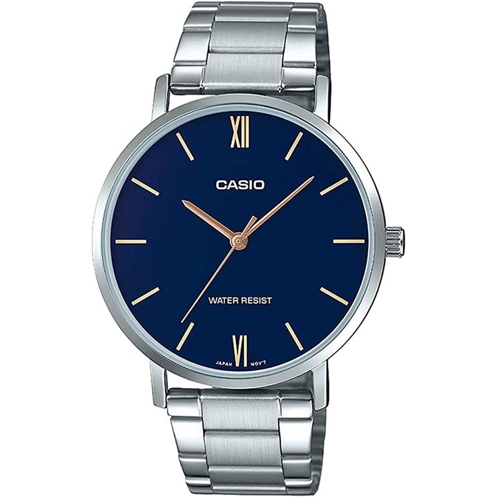 CASIO COLLECTION Mod. MINIMAL - PETROL BLUE - WW.MTP-VT01D-2BUDF - Teknashop Ltd