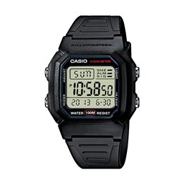 CASIO TIMELESS COLLECTION Mod. DIGITAL - DOUBLE TIME, ALARM, CHRONOGRAPH - 10 Year Battery - WW.W-800H-1AVES - Teknashop Ltd