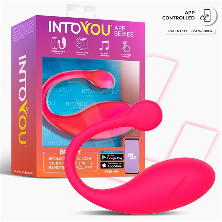 Bulby Vibrating Egg with App Dark Pink - IN-498 - Teknashop Ltd
