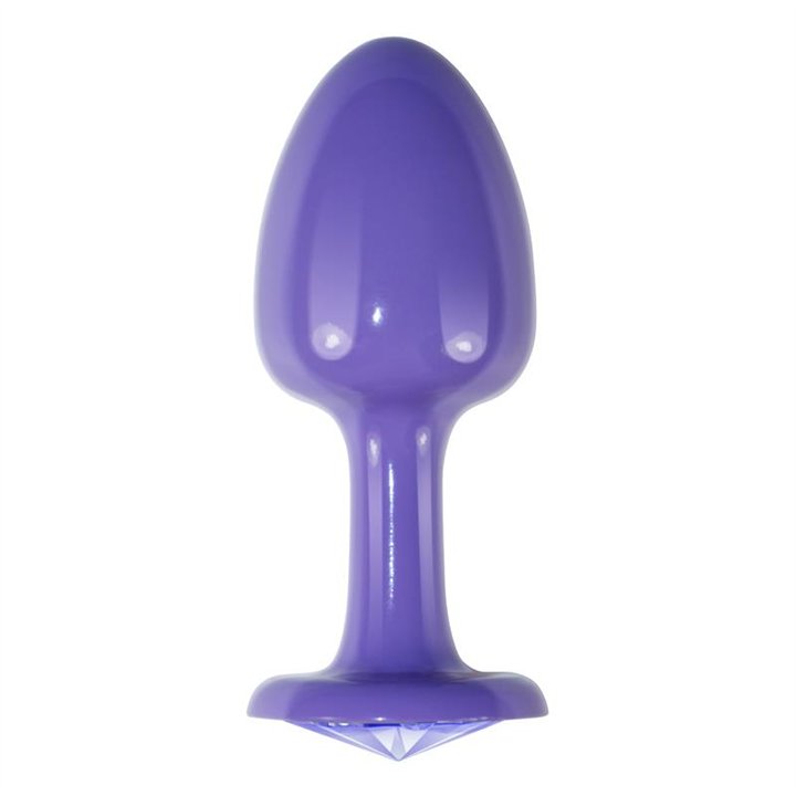 Metal Butt Plug Purple Rosebud with Blue Jewel - LO-LV5403 - Teknashop Ltd