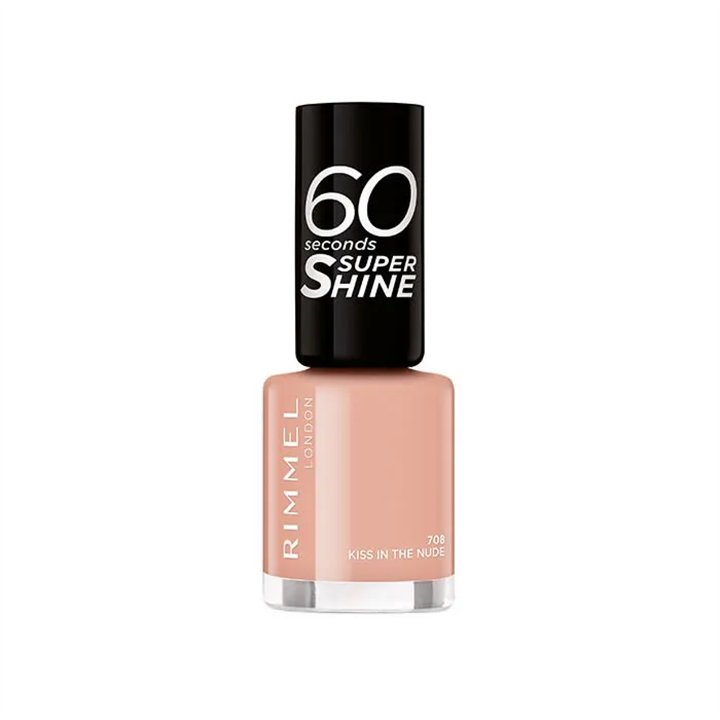 Rimmel 60 Seconds Super Shine 708 Kiss In The Nude - unisex - Teknashop Ltd