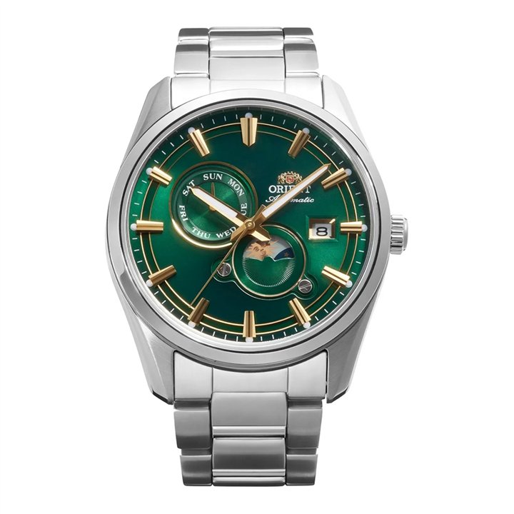 Orient Stretto Sun and Moon Automatic RA-AK0314E30B Men's Watch - RA-AK0314E30B - Teknashop Ltd